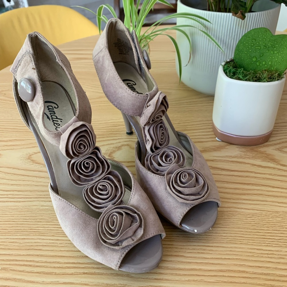 Candies violet flower heels